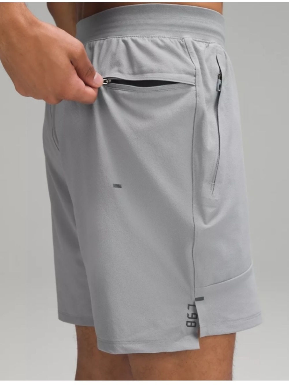 Lululemon License to Train Linerless Short 7” Rhino Grey Size Large - Picture 5 of 16